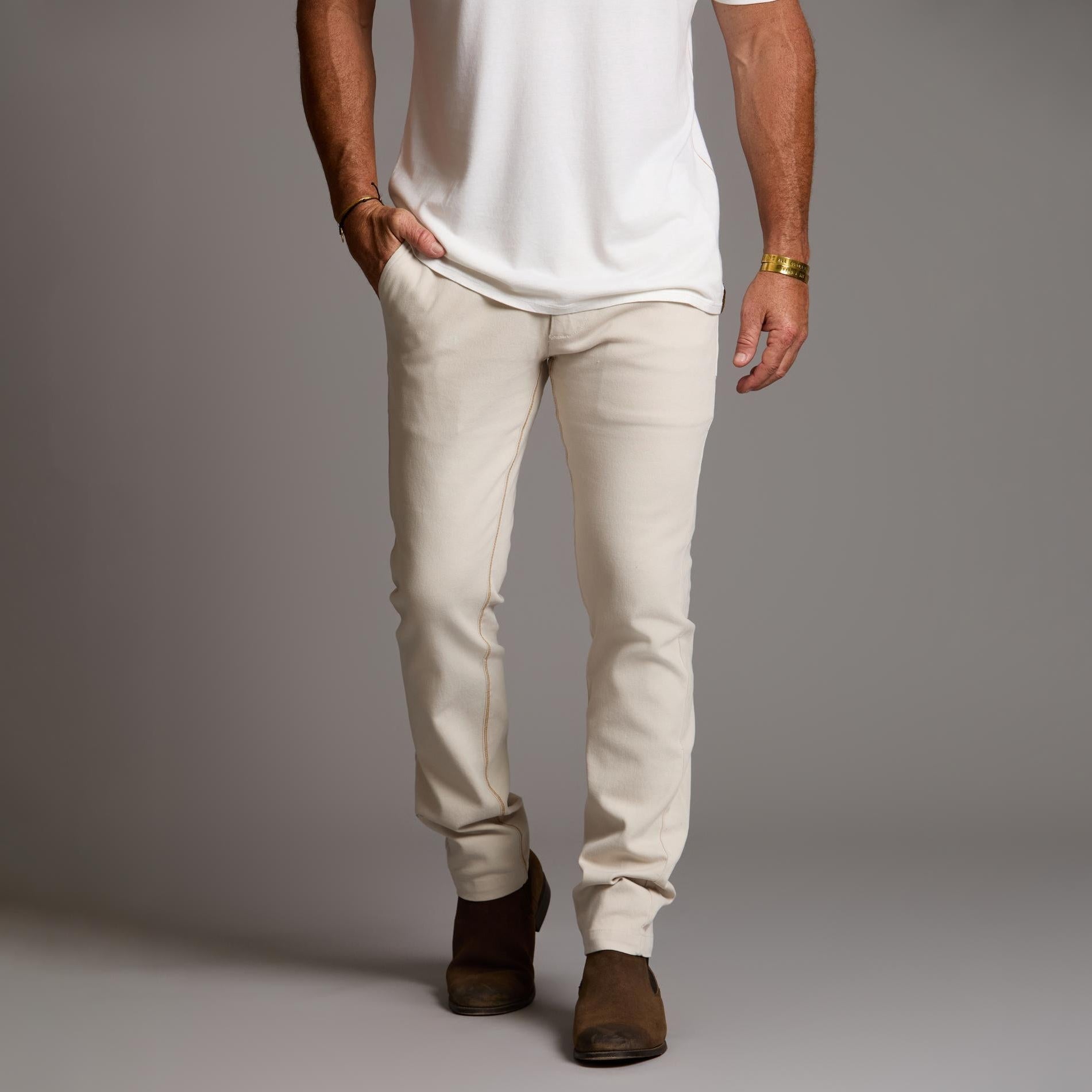 THE ELEMENTAL SLIM PANT / WHITE STONE