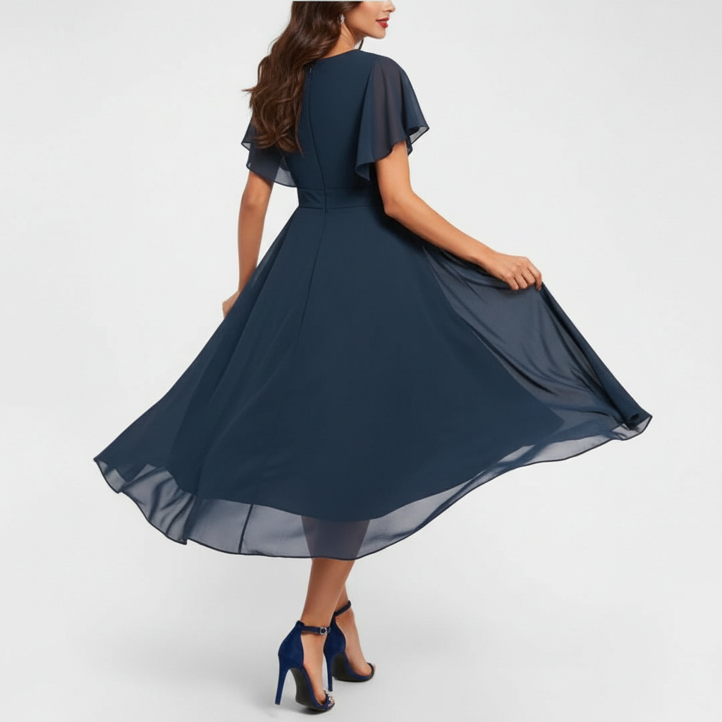 Catalina | Women's V-Neck Midi Dress