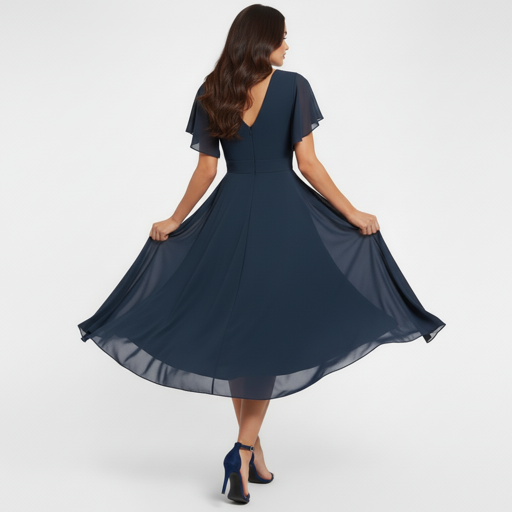 Catalina | Women's V-Neck Midi Dress