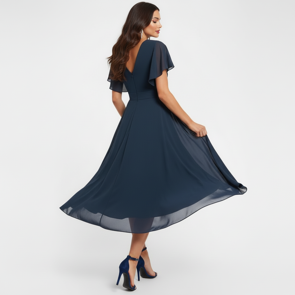Catalina | Women's V-Neck Midi Dress