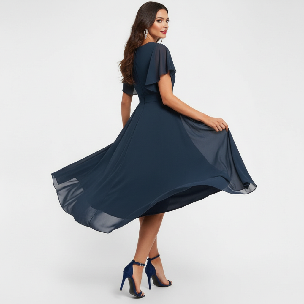 Catalina | Women's V-Neck Midi Dress