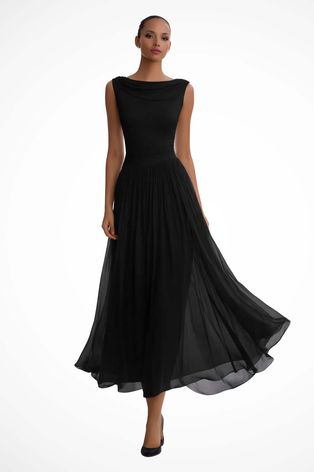 Celeste | Women's Sleeveless Pleated Midi Dress