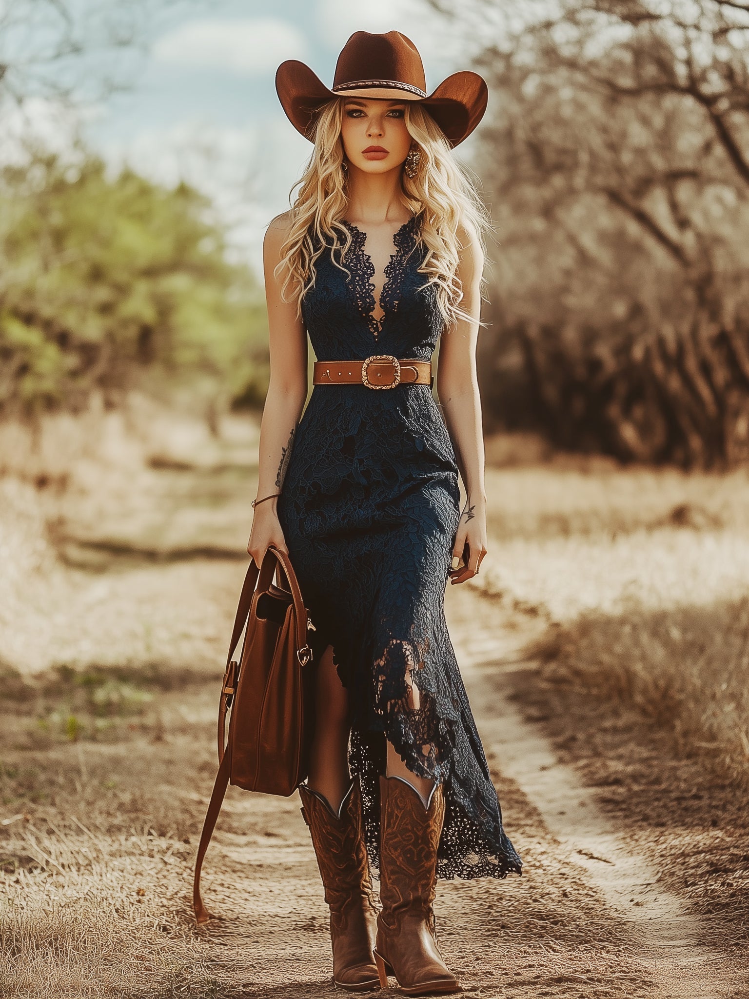 Desiree | Women's V-Neck Sleeveless Midi Dress