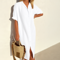 Estelle | Women's Button Down Midi Shirt Dress