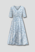 Ophira | Women's Floral Wrap Midi Dress