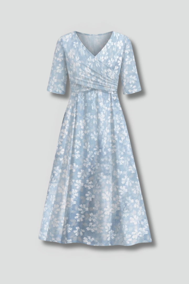 Ophira | Women's Floral Wrap Midi Dress