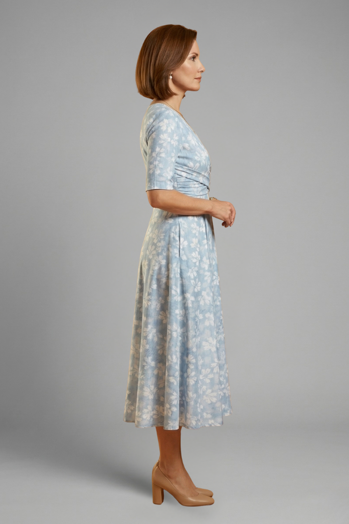 Ophira | Women's Floral Wrap Midi Dress