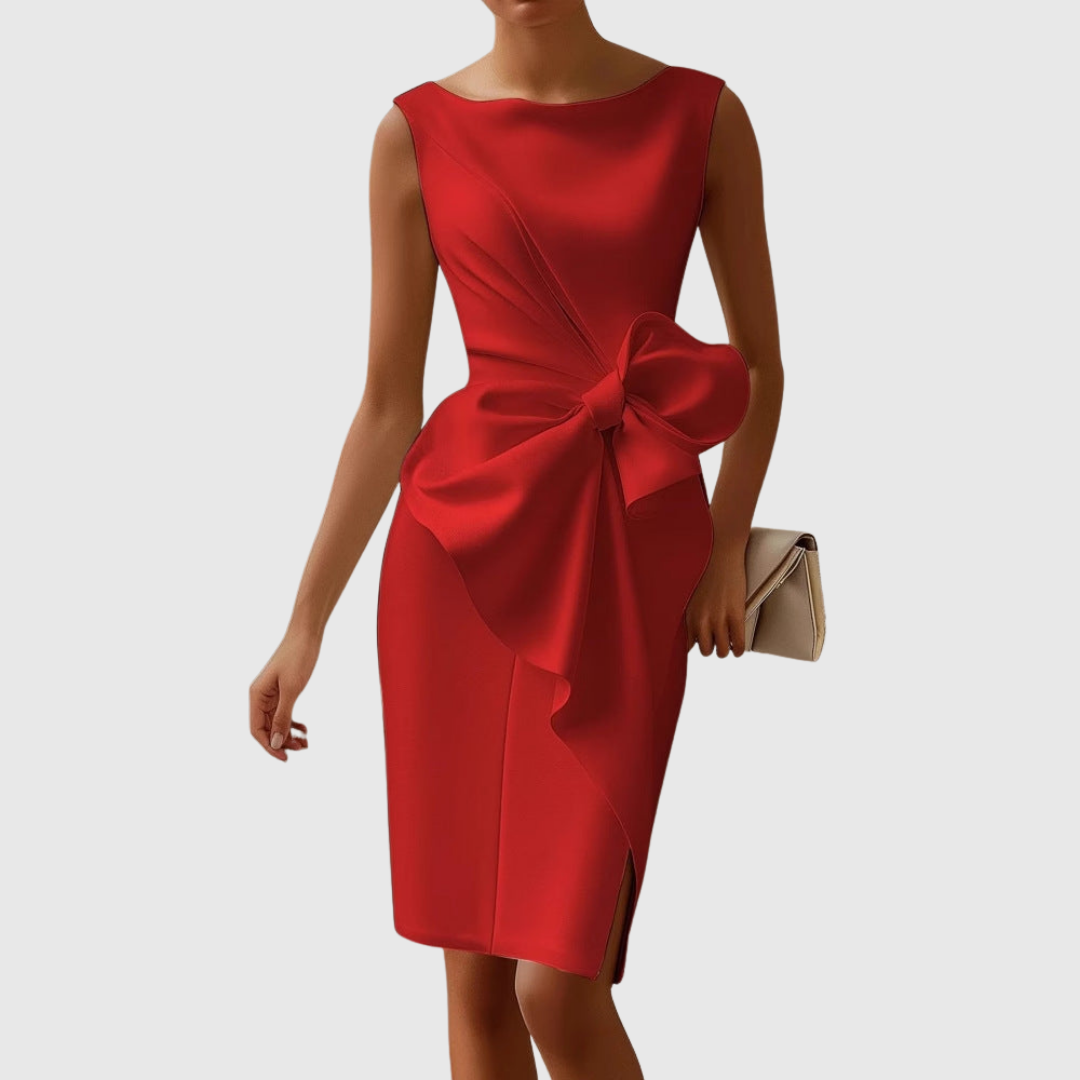 Primrose | Women's Sleeveless Bow Detail Midi Dress