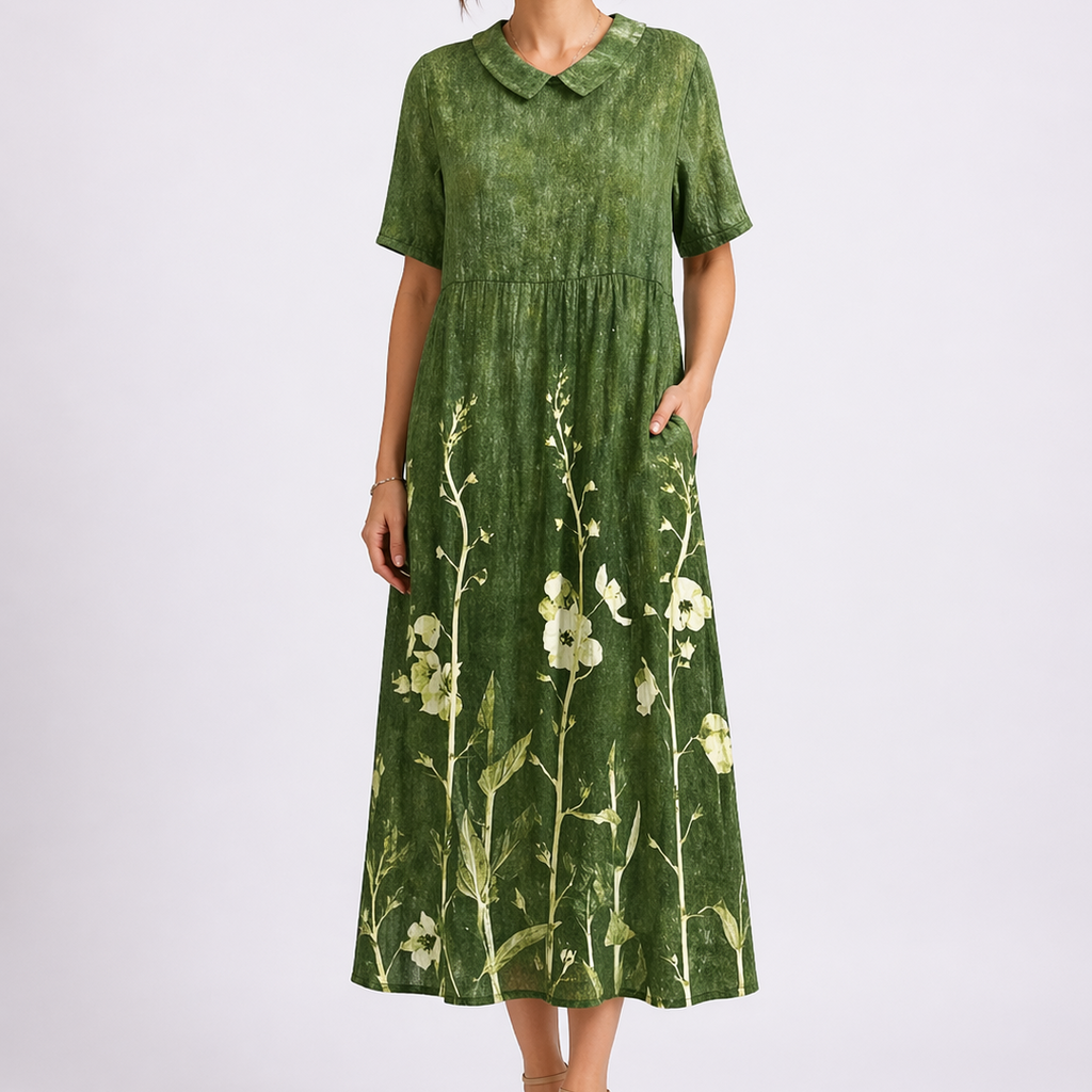 Tempest | Women's Floral V-Neck Short Sleeve Midi Dress