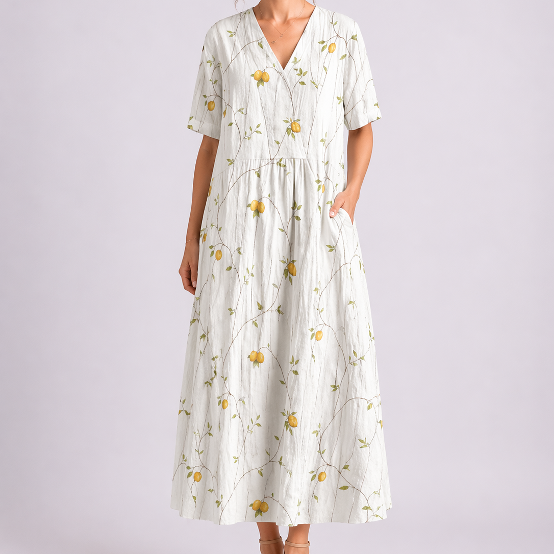 Tempest | Women's Floral V-Neck Short Sleeve Midi Dress