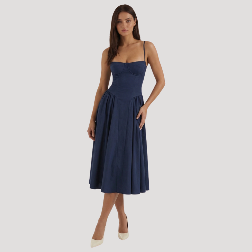 Thessaly | Women's Sweetheart Midi Dress
